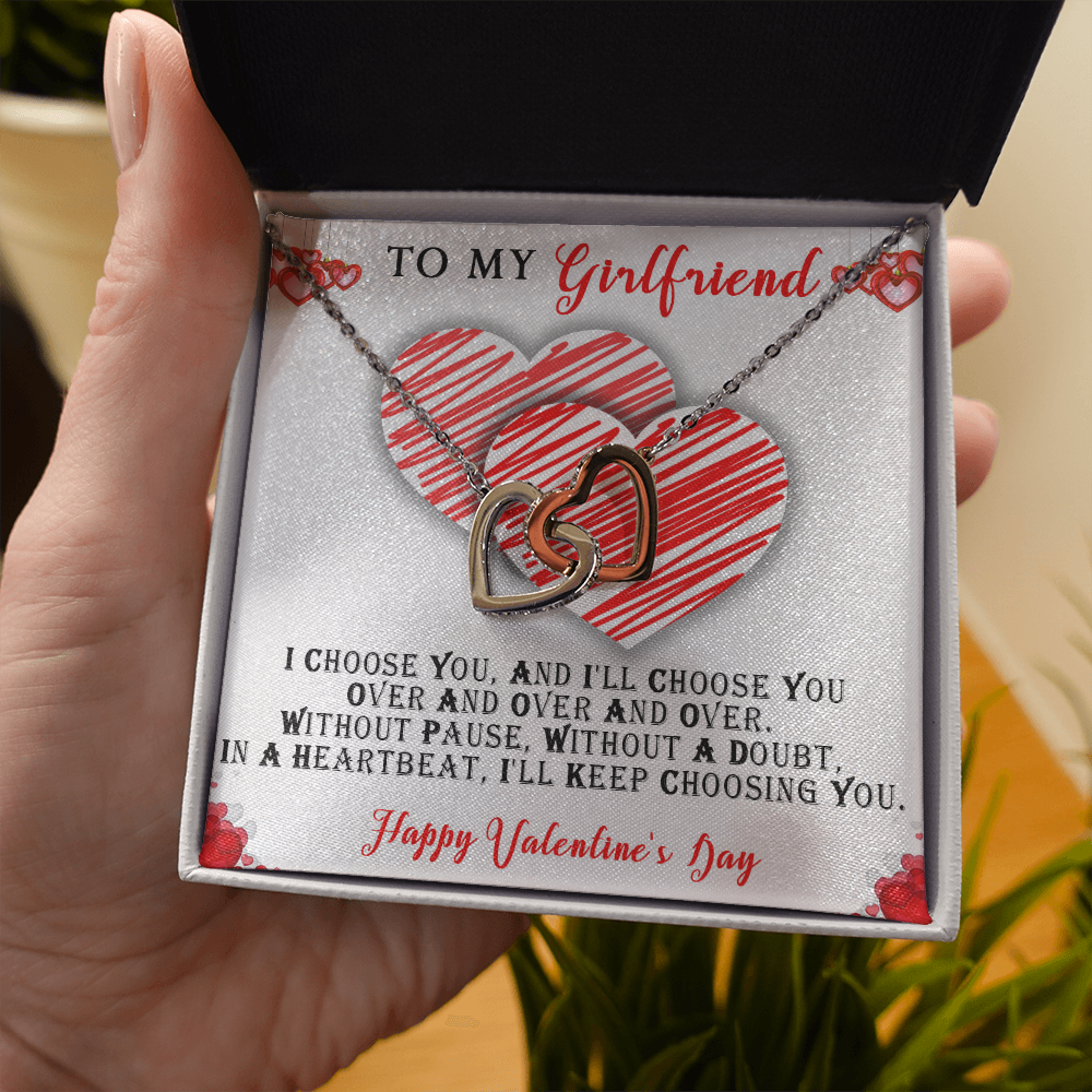 219D To my Girlfriend Knot Necklace, Cute Love Gift, Valentine Gift from Boyfriend