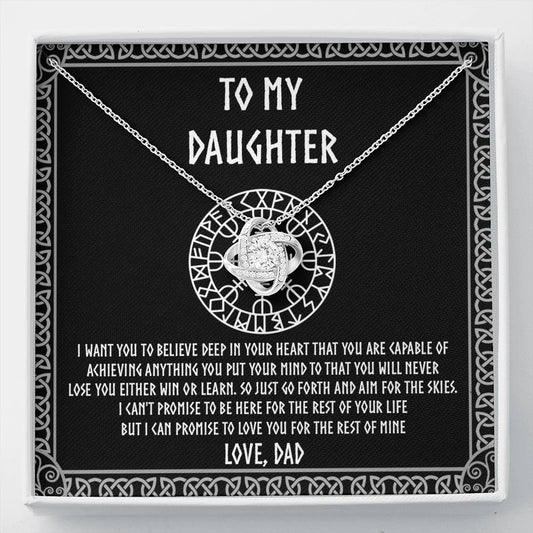 275 To my Daughter, Gift for Daughter from Dad, Viking Daughter Love Knot Necklace