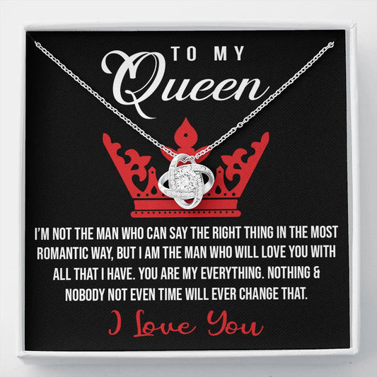 364 To My Queen Love Knot Necklace, Gift For Wife Girlfriend Soulmate Future Wife