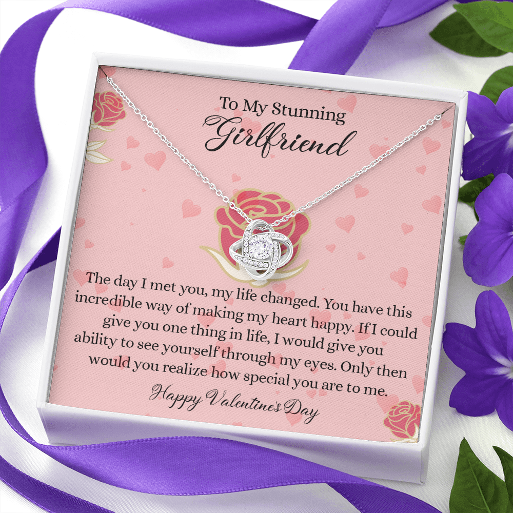 204A - To my Stunning Girlfriend Necklace, Love Necklace Valentine Gift from Boyfriend