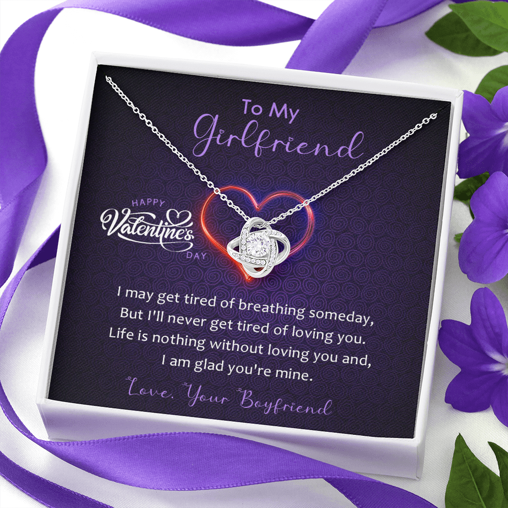 185A To my Girlfriend, Women Necklace Gift from Boyfriend, Valentine's Day Gift