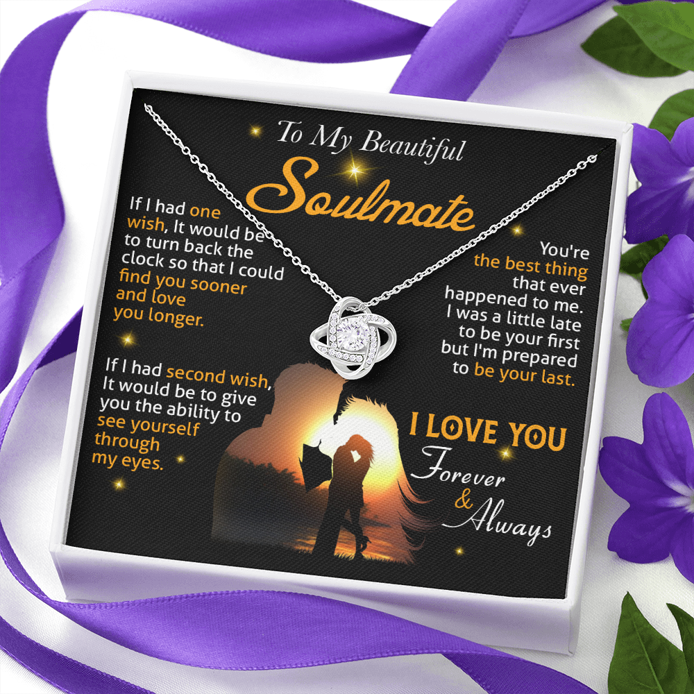 N0A To My Soulmate Necklace, Gift For Wife Girlfriend From Husband, Valentines Day