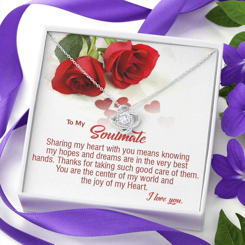 410A To My Soulmate Necklace, Birthday Gifts For Her, Gift For Girlfriend Wife