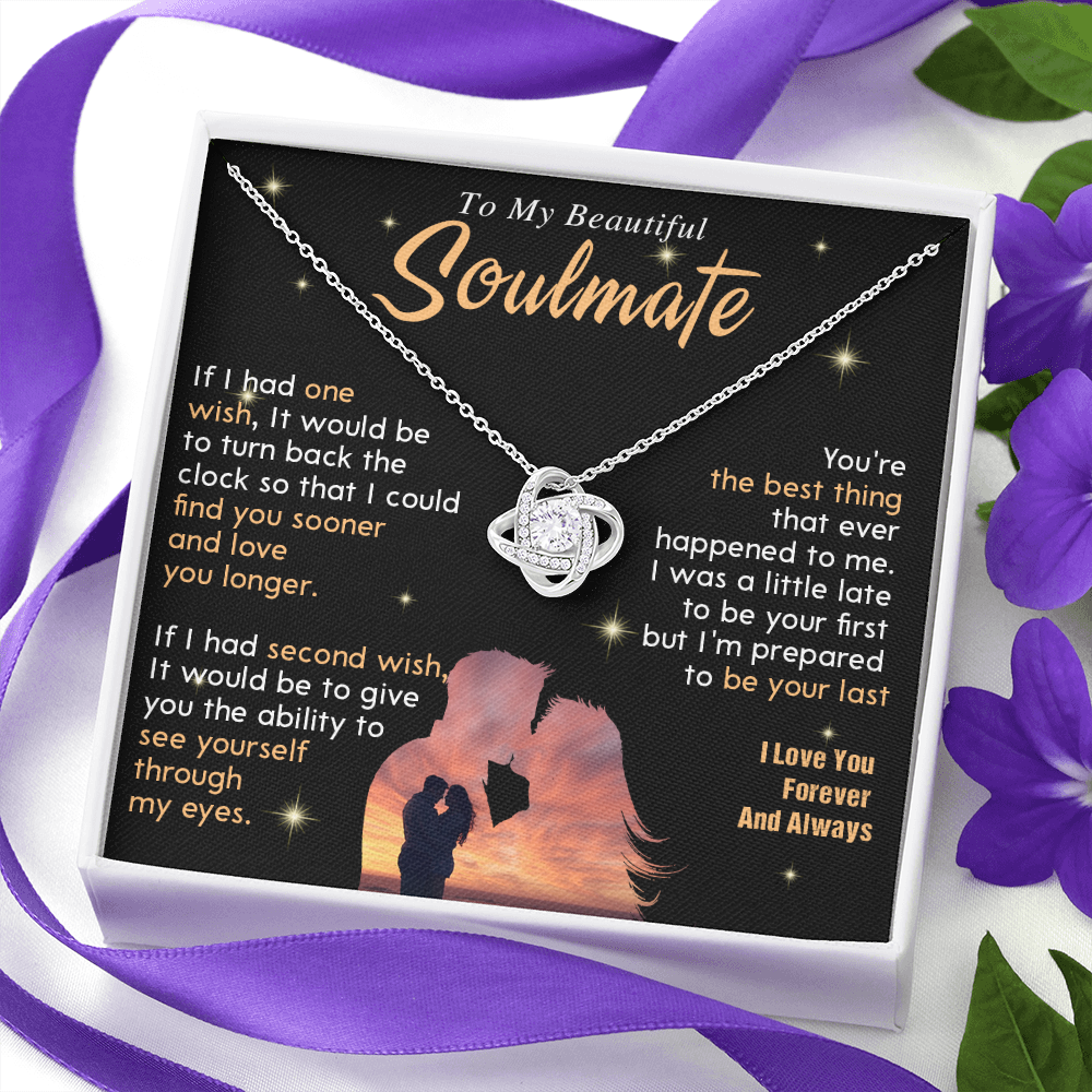 N352A To My Soulmate Necklace, Gift For Wife Girlfriend From Husband, Valentines Day