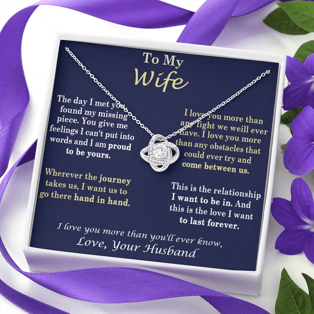 369 Circle To My Wife, Necklace for My Wife Heart Necklace - Birthday, Anniversary Gift