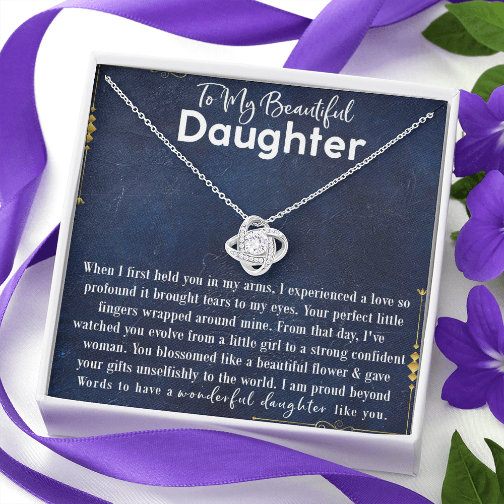 9A To My Beautiful Daughter Love Gift Luxury Alluring Beauty Necklace For Daughter