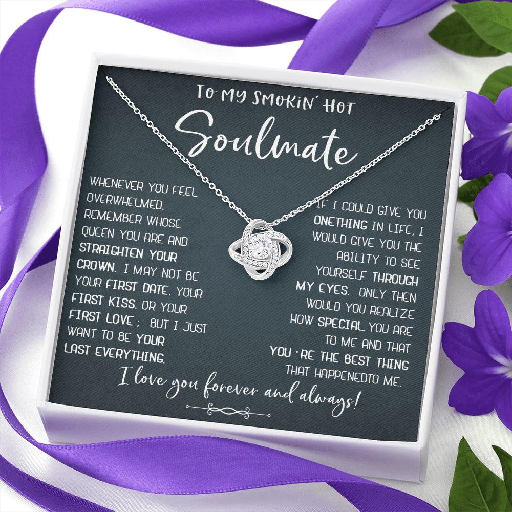 N372A To My Soulmate Necklace, Valentines Gift For Her Birthday Gift For Soulmate Wife