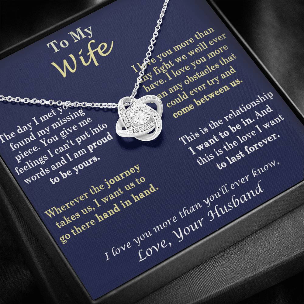 369 Circle To My Wife, Necklace for My Wife Heart Necklace - Birthday, Anniversary Gift