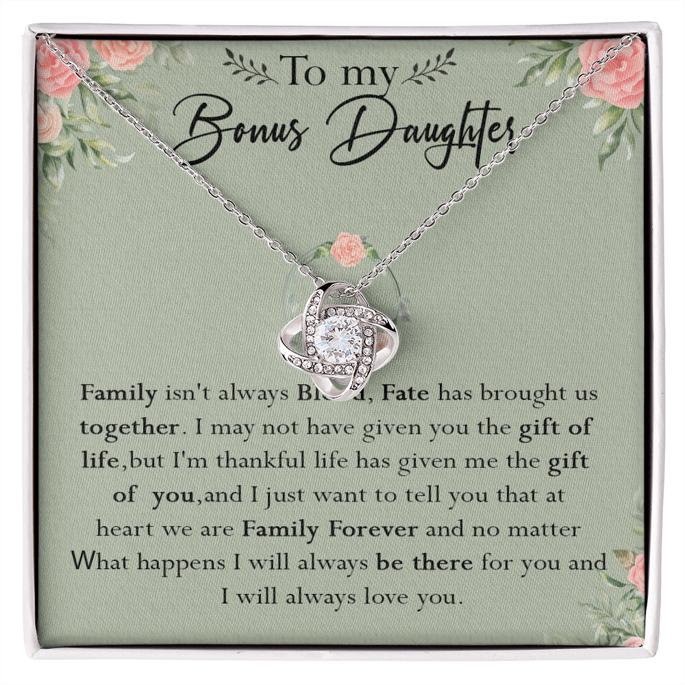 52A To my Bonus Daughter Necklace, Bonus Daughter, Step Daughter Gift, Gift Birthday