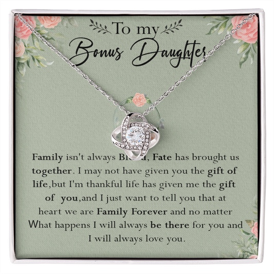 52A To my Bonus Daughter Necklace, Bonus Daughter, Step Daughter Gift, Gift Birthday