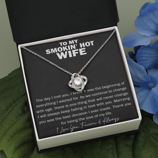 To My Smokin's Hot Wife Necklace, Bonus 446 Necklace Gift For Her, Birthday Gift