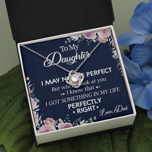 150A Necklace To My Daughter, Daughter Necklace Birthday Gift from Dad, I Love You