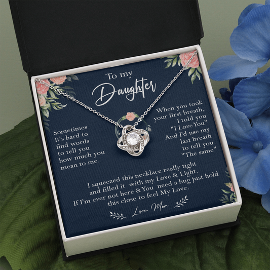 N378A To My Daughter Necklace, Necklace Gift For Daughter From Mom, Birthday Gift