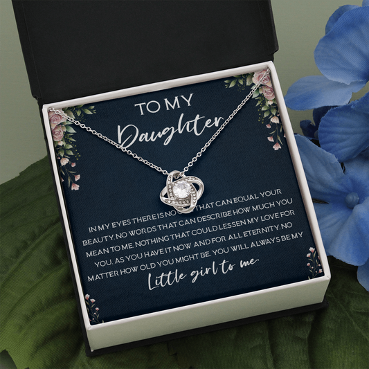 35A To My Daughter Necklace Gift Birthday, Little Girl To Me, Necklace Daughter