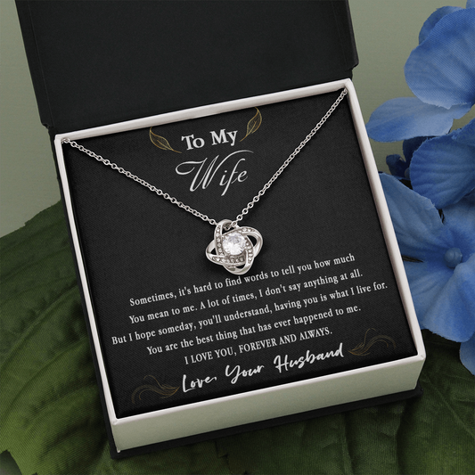 66A Love Gift To My Wife, Women Necklace for Her from Husband I LOVE YOU Forever