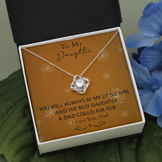 140A To My Daughter Necklace, Perfect Gift for Daughter From Dad, I Love You Always