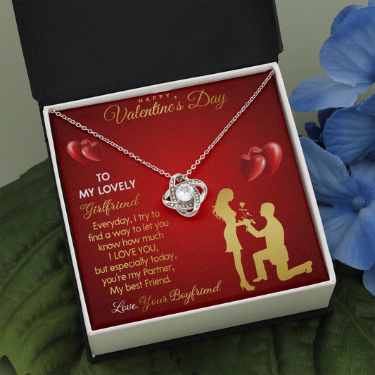 203A - Necklace To my Lovely Girlfriend, You Are My Life, Happy Valentine's Day Gift