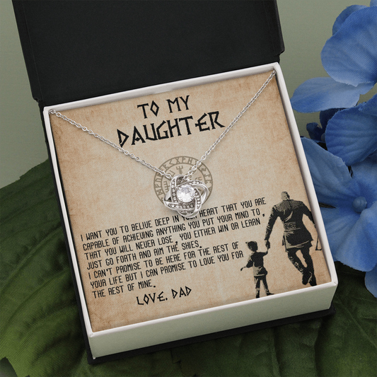 13A To my Daughter Necklace, Viking Dad Gift for Daughter, Daughter Birthday Gifts