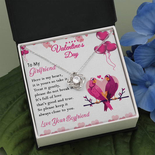 216A - Happy Valentine's Day Gift, Necklace To my Girlfriend, Necklace Love Couple Bird