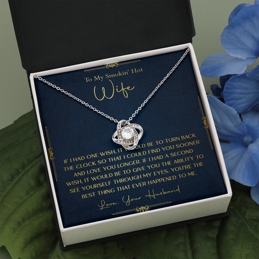 170A Necklace Gift To My Smokin Hot Wife, Gift for Her From Husband, Valentine Gift