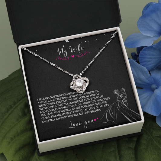 62A Love Necklace To My Wife, Gift for Her, Beautiful Wife Necklace From Husband