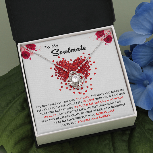 176A Necklace To My Soulmate, Necklace Gift for Women, I LOVE YOU Forever & Always