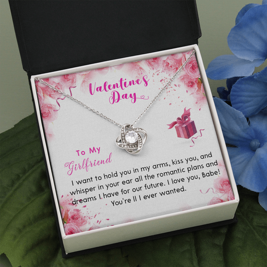 193A - Necklace To my Girlfriend, Future Wife Necklace, Happy Valentine's Day Rose Gift
