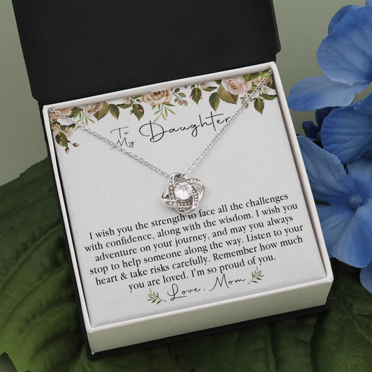152A Necklace To My Daughter, Daughter Necklace Birthday Gift from Mom, Proud of You