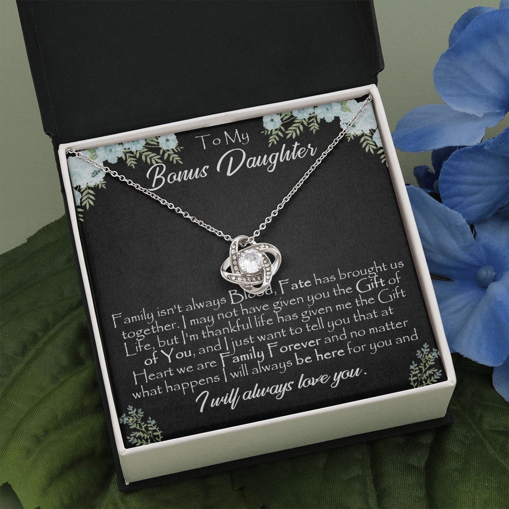 26A To My Bonus Daughter, Gift For Bonus Daughter Necklace, Step Daughter Necklace