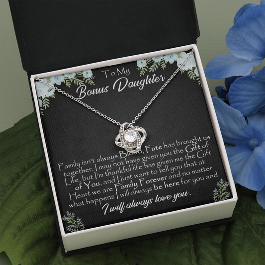 26A To My Bonus Daughter, Gift For Bonus Daughter Necklace, Step Daughter Necklace