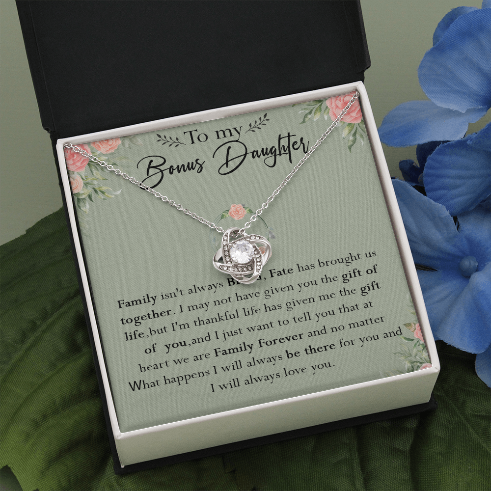 52A To my Bonus Daughter Necklace, Bonus Daughter, Step Daughter Gift, Gift Birthday