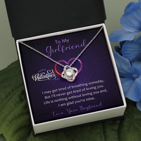 185A To my Girlfriend, Women Necklace Gift from Boyfriend, Valentine's Day Gift