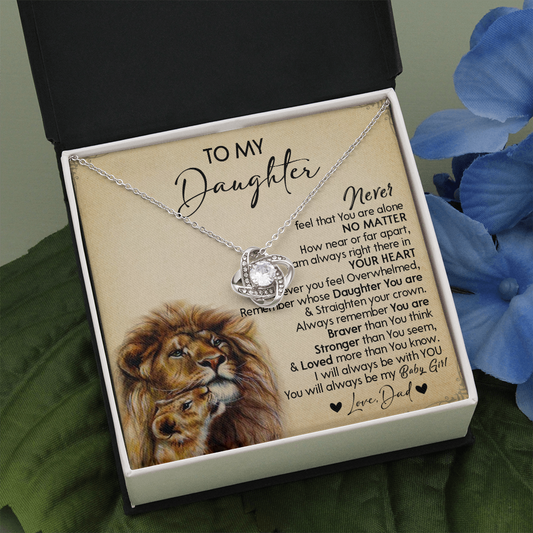 128A Necklace To My Daughter, Gift for Daughter, Birthday Gift, Lion Dad Necklace