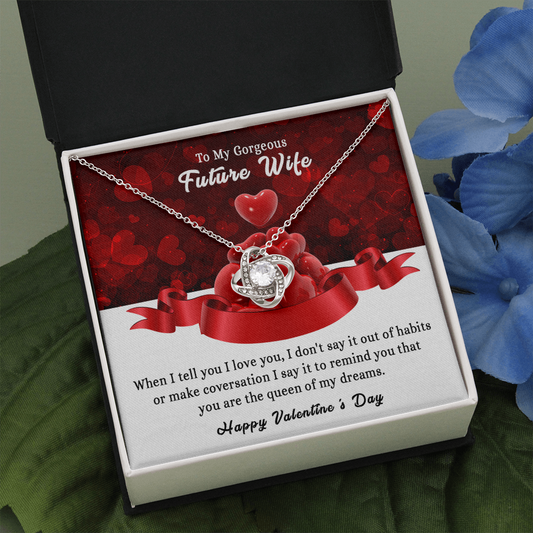 197A - To my Gorgeous Future Wife Necklace, Happy Valentine's Day Gift, Women Necklace