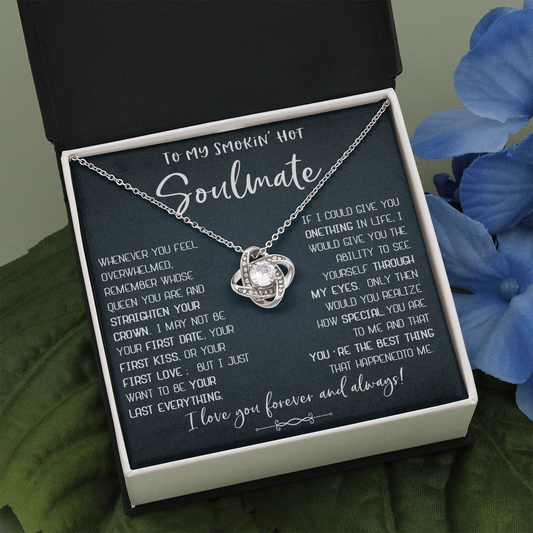 N372A To My Soulmate Necklace, Valentines Gift For Her Birthday Gift For Soulmate Wife