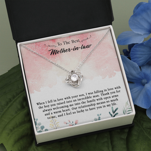 145A Necklace To The Best Mother In Law, Perfect Gift for Mom, Love You Mom Necklace