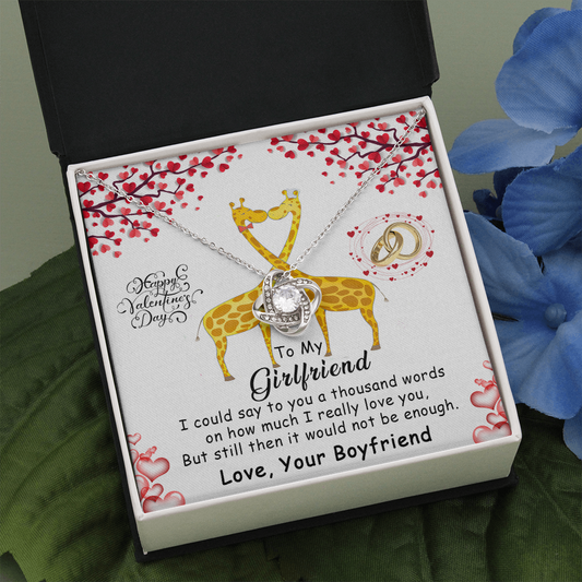215A - To my Girlfriend, Happy Valentine's Day Gift Necklace for Girlfriend, Couples