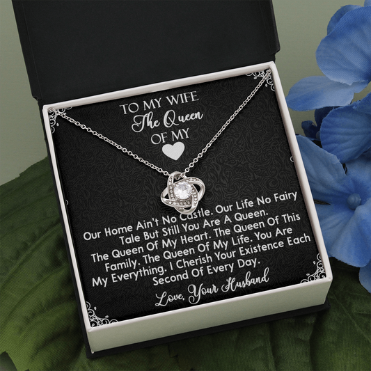 419A To My Wife The Queen Necklace, Gifts for Wife, Gifts for Her, Birthday Gifts