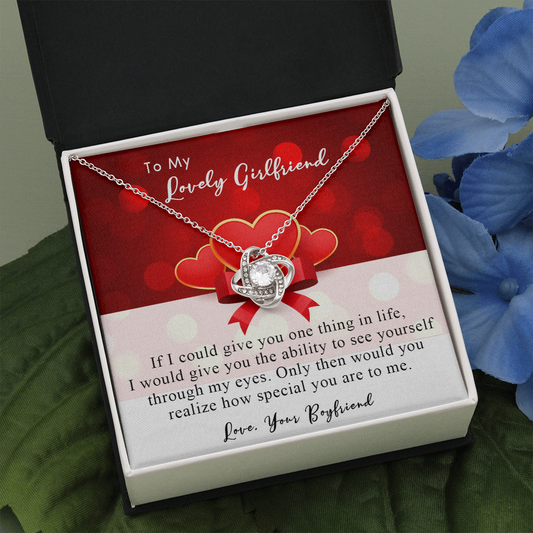 254A Necklace To My Lovely Girlfriend, Gift for Her From Boyfriend, Couple Love Gift