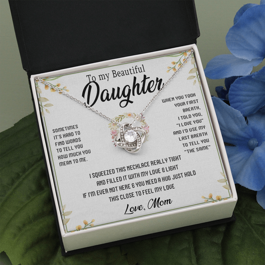 45A To My Beautiful Daughter Gift From Mom, Gift Necklace, Gift Birthday, Holiday