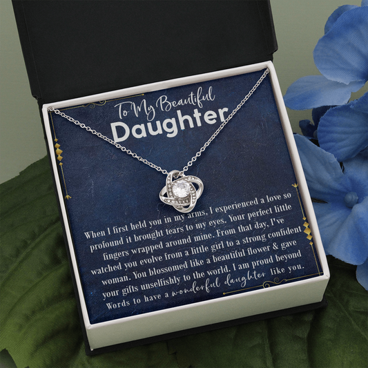 9A To My Beautiful Daughter Love Gift Luxury Alluring Beauty Necklace For Daughter