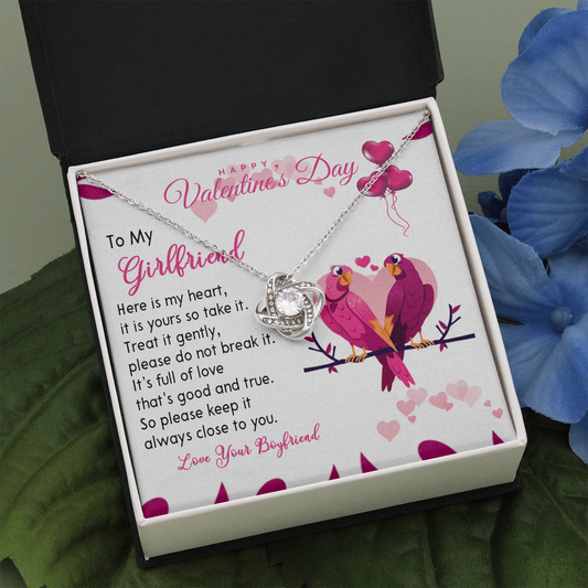 194A - Necklace To my Wife, Happy Valentine's Day Gift, Couple Love Bird Women Necklace