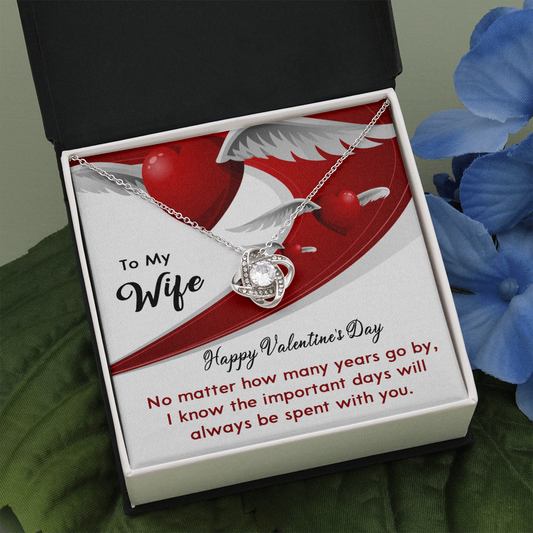 196A - Happy Valentine's Day Gift, Necklace To my Wife, Love Heart Women Necklace