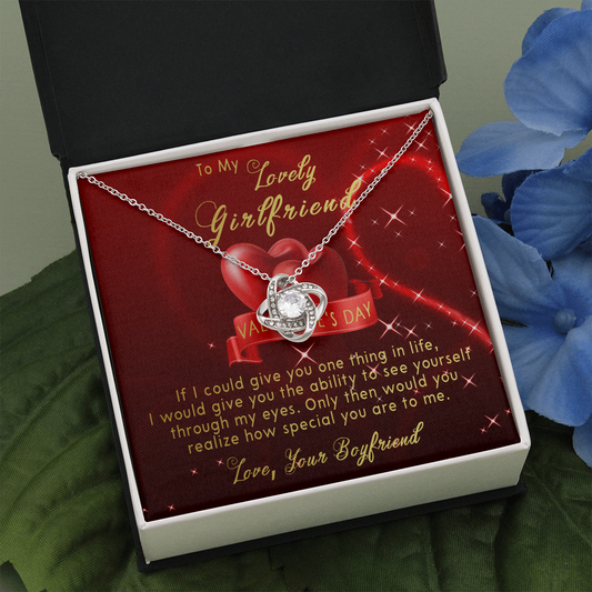 191A - Necklace To my lovely Girlfriend, Women Girl Necklace, Valentine's Day Gift