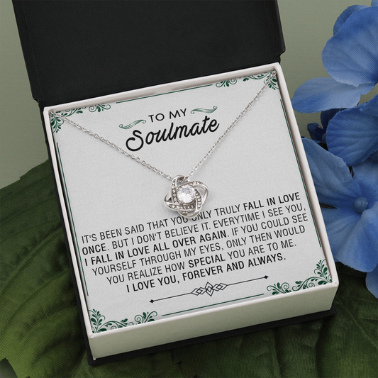 N353A To My Soulmate Necklace Engagement Anniversary Gift for Her Birthday