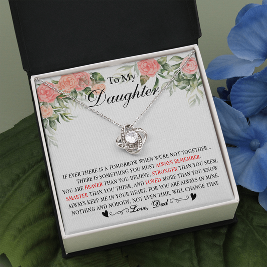 2A Heart Necklace To My Daughter Cute Birthday Gift from Dad for Beautiful Daughter