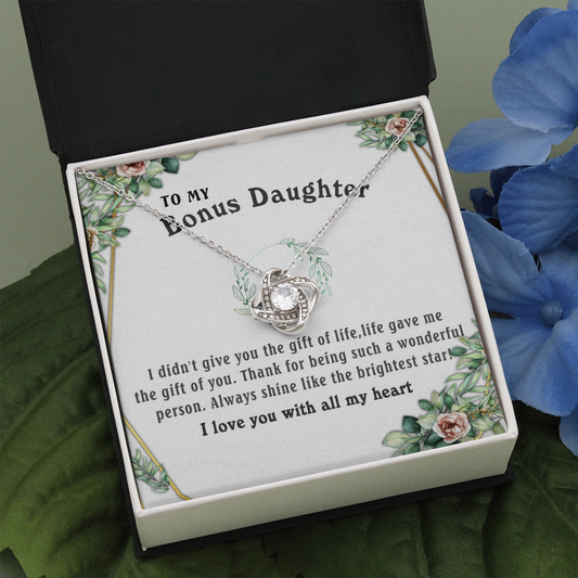 6A To my Bonus Daughter Necklace, Bonus Daughter, Step Daughter Gift, Step Dad Gift
