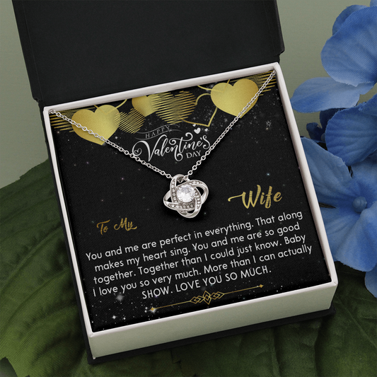 212A - Necklace To my Wife, Wife Valentine Gift from Awesome Husband, Happy Valentine