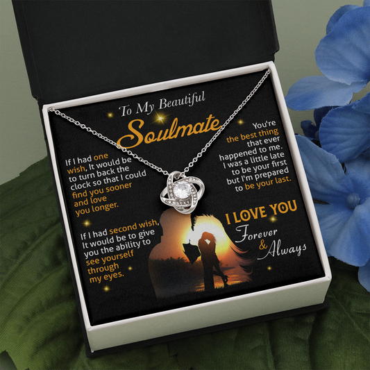 N0A To My Soulmate Necklace, Gift For Wife Girlfriend From Husband, Valentines Day