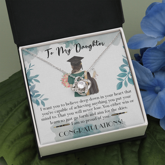 405A To My Daughter Necklace, Congratulations Gift 2022, Graduation Necklace Daughter